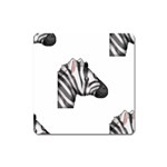 Emoji Zebra Magnet (Square)