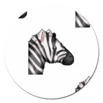 Emoji Zebra Magnet 5  (Round)