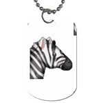 Emoji Zebra Dog Tag (One Side)