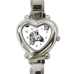 Emoji Zebra Heart Italian Charm Watch