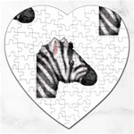 Emoji Zebra Jigsaw Puzzle (Heart)