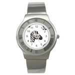 Emoji Zebra Stainless Steel Watch