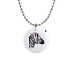 Emoji Zebra 1  Button Necklace