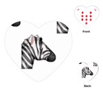 Emoji Zebra Playing Cards (Heart)