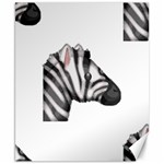 Emoji Zebra Canvas 8  x 10 