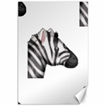 Emoji Zebra Canvas 12  x 18 