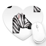 Emoji Zebra Heart Mousepad