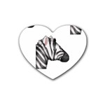 Emoji Zebra Rubber Coaster (Heart)