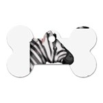 Emoji Zebra Dog Tag Bone (One Side)