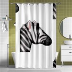 Emoji Zebra Shower Curtain 48  x 72  (Small)