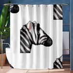 Emoji Zebra Shower Curtain 60  x 72  (Medium)