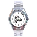 Emoji Zebra Stainless Steel Analogue Watch