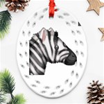 Emoji Zebra Ornament (Oval Filigree)