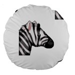 Emoji Zebra Large 18  Premium Round Cushion 