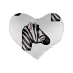 Emoji Zebra Standard 16  Premium Heart Shape Cushion 