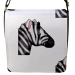 Emoji Zebra Flap Closure Messenger Bag (S)