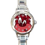 bear Round Italian Charm Watch