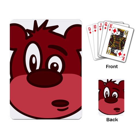 bear Playing Cards Single Design from ArtsNow.com Back