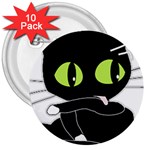 kitten 3  Button (10 pack)