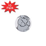 elephant 1  Mini Button (10 pack) 