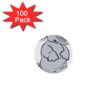 elephant 1  Mini Button (100 pack) 