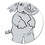 elephant Magnet 5  (Round)