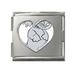 elephant Mega Link Heart Italian Charm (18mm)