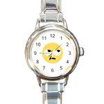 Emoji Rolling Eyes Round Italian Charm Watch