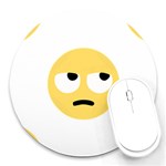 Emoji Rolling Eyes Round Mousepad