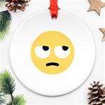 Emoji Rolling Eyes Ornament (Round)