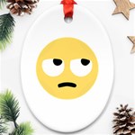 Emoji Rolling Eyes Ornament (Oval)