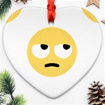 Emoji Rolling Eyes Ornament (Heart)