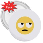 Emoji Rolling Eyes 3  Button (10 pack)