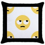 Emoji Rolling Eyes Throw Pillow Case (Black)