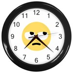 Emoji Rolling Eyes Wall Clock (Black)