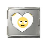 Emoji Rolling Eyes Mega Link Heart Italian Charm (18mm)