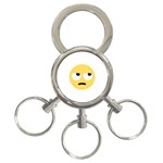 Emoji Rolling Eyes 3-Ring Key Chain