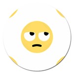 Emoji Rolling Eyes Magnet 5  (Round)