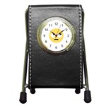 Emoji Rolling Eyes Pen Holder Desk Clock