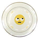 Emoji Rolling Eyes Porcelain Plate