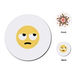 Emoji Rolling Eyes Playing Cards (Round)