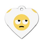 Emoji Rolling Eyes Dog Tag Heart (One Side)