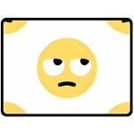 Emoji Rolling Eyes Fleece Blanket (Large)