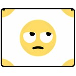 Emoji Rolling Eyes Fleece Blanket (Medium)