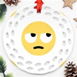 Emoji Rolling Eyes Ornament (Round Filigree)