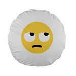 Emoji Rolling Eyes Standard 15  Premium Round Cushion 