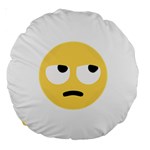 Emoji Rolling Eyes Large 18  Premium Round Cushion 