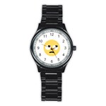 Emoji Rolling Eyes Stainless Steel Round Watch