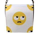 Emoji Rolling Eyes Flap Closure Messenger Bag (L)