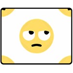 Emoji Rolling Eyes Double Sided Fleece Blanket (Medium)